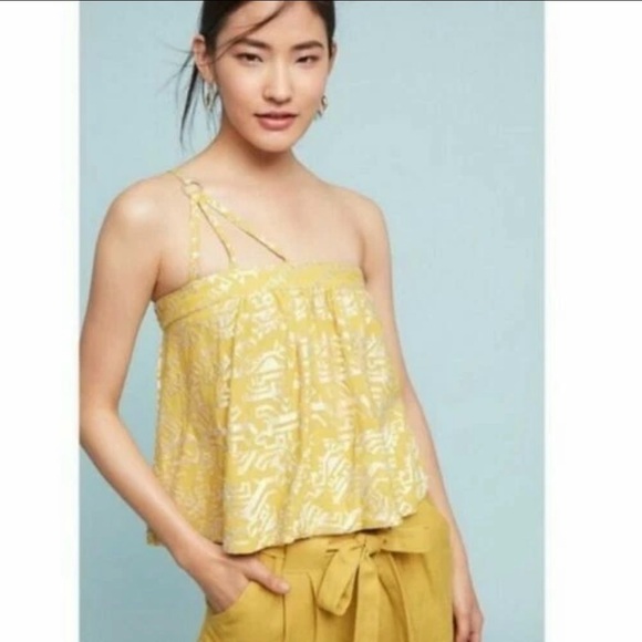 Anthropologie Tops - Anthropologie Top Womens Medium Floreat Anesu One Shoulder Embroidered Top Shirt